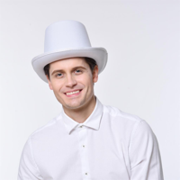 TOP HAT-WHITE