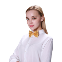 SEQUIN BOWTIE-YELLOW