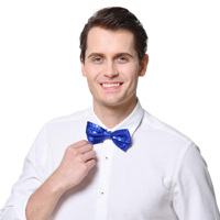 SEQUIN BOWTIE-BLUE