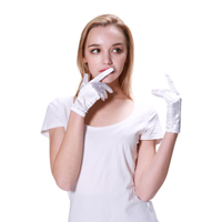 SHORT GLOVES-WHITE