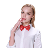 SEQUIN BOWTIE-RED