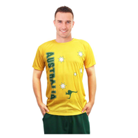 MENS GREEN & GOLD T-SHIRT-3A SIZES