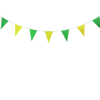 5M GREEN & GOLD TRIANGULAR BUNTING