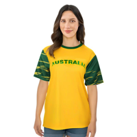 WOMENS GREEN & GOLD T-SHIRT-3A SIZES