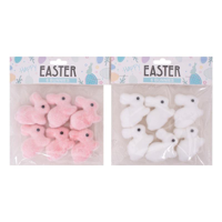 6PC FLOCKED BUNNIES