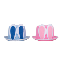 2A FELT TOP HAT W/BUNNY EARS PINK, BLUE