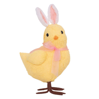 YELLOW DUCK W/BUNNY EARS 15X20X32CM