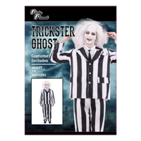 BEETLEJIUCE COSTUME-INCLUDING JACKET, TIE, TROUSERS