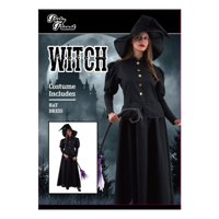 BLACK WITCH COSTUME-INCLUDING HAT, DRESS