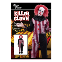 KILLER CLOWN COSTUME-INCLUDING JUMPSUIT