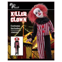 BOY KILLER CLOWN COSTUME-INCLUDING JUMPSUIT