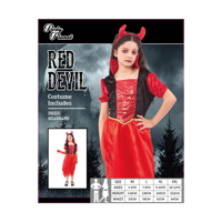 GIRL RED DEVIL COSTUME-2A SIZES LRG & XLG