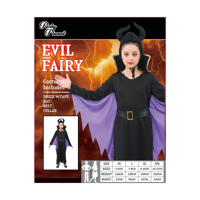 GIRL EVIL FAIRY COSTUME-2A SIZES LRG & XLG