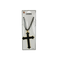 BLACK CROSS NECKLACE