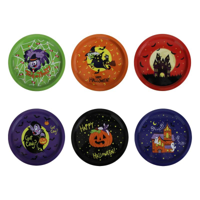 6A 32.5CM ROUND HALLOWEEN TIN TRAYS