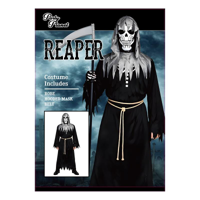 REAPER COSTUME-INCLUDING ROBE, HOODED MASK, BELT