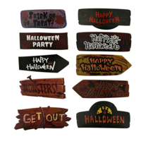 2A 28X10CM HALLOWEEN SIGN