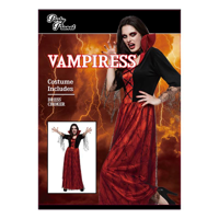 VAMPIRESS COSTUME-INCLUDING DRESS, CHOKER