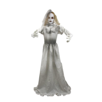 167CM ANIMATED STANDING 2 FACED BRIDE-4XAA BATTERY