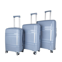 3/SET STEEL BLUE SUITCASE-28"/24"/20"