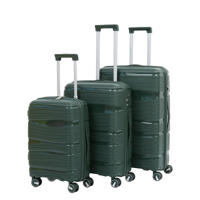 3/SET FOREST GREEN SUITCASE-28"/24"/20"