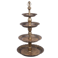 ANTI. GOLD 4-TIERS METAL TRAY