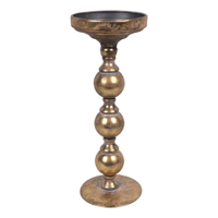 ANTIQUE GOLD METAL CANDLELABRA