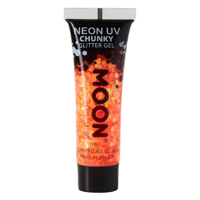 12ML NEON UV CHUNKY GLITTER GEL - ORANGE