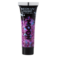 12ML NEON UV CHUNKY GLITTER GEL - PURPLE