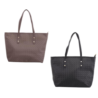 2A VEGAN LEATHER WOVEN TOTE BAG 43X28X14CM