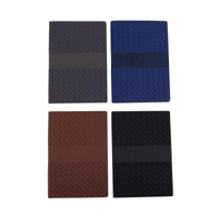4A VEGAN LEATHER WOVEN NOTE BOOKS 15x21CM