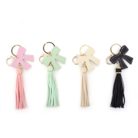4A VEGAN LEATHER TASSEL KEYCHAIN