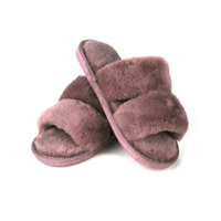 MAUVE PLUSH SLIPPERS ASST. SLIPPERS