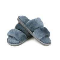 SLATE PLUSH SLIPPERS ASST. SIZES
