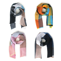 4A 60X170CM PLEATED SCARF