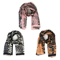 3A 65X175CM ANIMAL PRINT SCARF