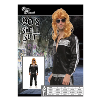 80S BLACK SHELL SUIT COSTUME-M
