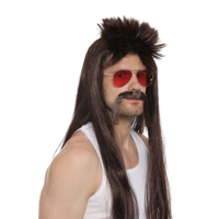 TRUCKER WIG & MOUSTACHE