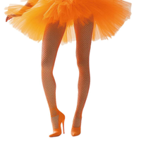 FISHNET TIGHTS-ORANGE