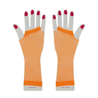 FISHNET GLOVES-ORANGE