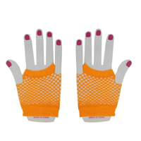 FISHNET GLOVES-ORANGE