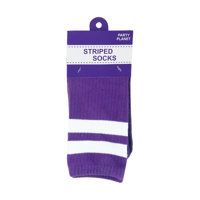 STRIPE SOCKS-PURPLE
