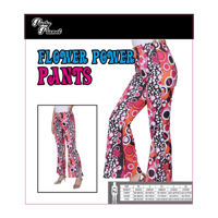60'S FLOWER POWER TROUSERS-L