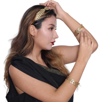LEAF CROWN AND BRACELET
