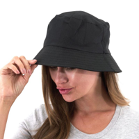 BLACK BUCKET HAT