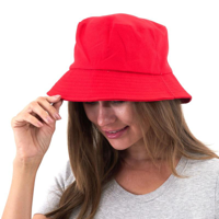 RED BUCKET HAT