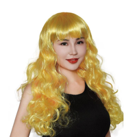 YELLOW WAVY LONG WIG