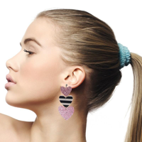 3 TIER HEART EARRINGS