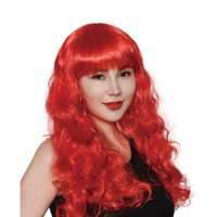 RED WAVY LONG WIG
