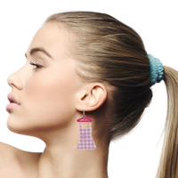 GINGHAM DRESS EARRINGS